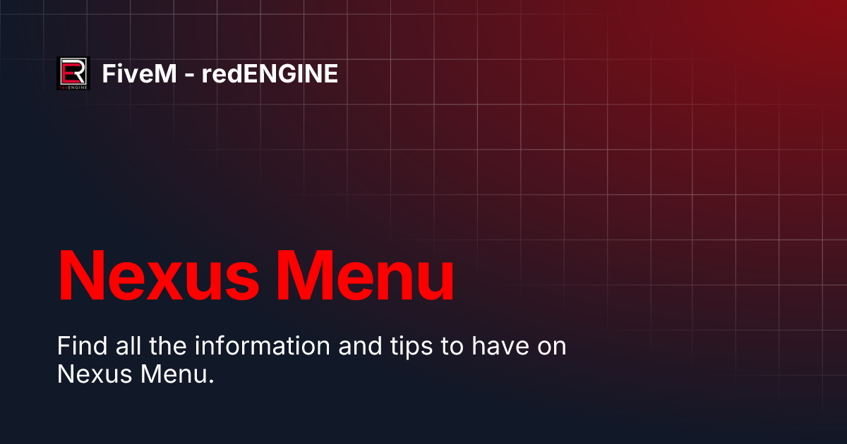 Nexus Menu | FiveM - redENGINE